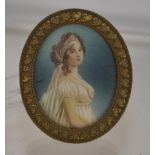 Antique gilt framed portrait miniature