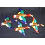 Set of 4 Mid-Century French flying wall ducks
