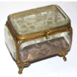 Antique French ormolu jewellery casket