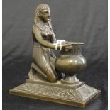Antique bronze Grand Tour kneeling slave figure