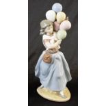 Lladro figure of a girl with balloons
