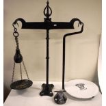 Large Antique cast iron shop scales