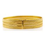 Textured 9ct yellow gold bracelet