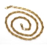 A heavy 9ct yellow gold chain necklace