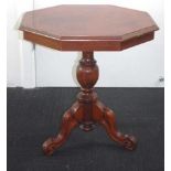 Antique style pedestal lamp table