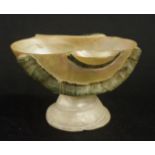 Vintage green snail shell serving dish