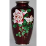 Japanese cloisonne mantle vase