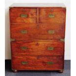 Antique campaign chest of drawers