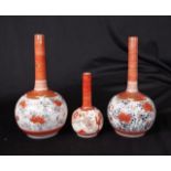 Pair Japanese Kutani vases
