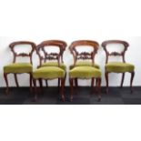 Set of 6 rosewood balloon back chairs