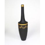 Wedgwood Modernist gilt basalt tapered vase