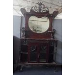 Edwardian mirror back etagere