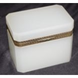 Vintage milk glass lidded box