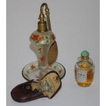 Three various French glass perfume bottles