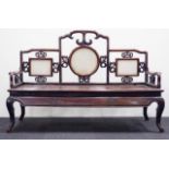 Antique Chinese hardwood bench seat