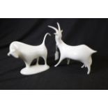 Two Royal Dux ceramic animal figures