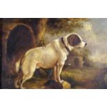 Victorian English School - St Bernard dog