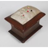 Victorian mahogany pin cushion