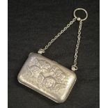 Sterling silver "choir of angel" embossed purse
