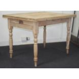 Antique English pine kitchen table