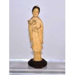 Antique carved ivory figure of a Geisha