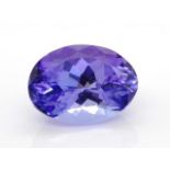 Loose 1.64ct oval cut tanzanite