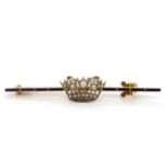 9ct Yellow gold Naval crown brooch