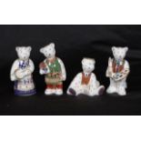 Four Royal Crown Derby Bear figures