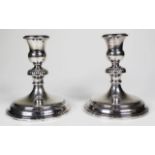 Pair Birks Canada silver candlesticks