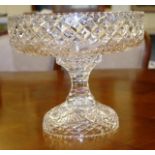 Large Bohemian cut crystal centrepiece bowl