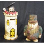 Two various cast iron money boxes
