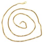 18ct yellow gold wheat link chain necklace