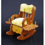 Timber rocking chair novelty bobbin holder