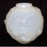 Rene Lalique glass Formose ball vase