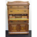 Early 20th century walnut secretaire chest