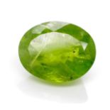 Loose oval cut peridot