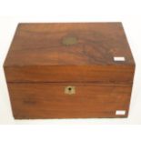 Victorian walnut sewing box