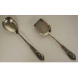 Two Chinese Teh Ling (Peking) silver spoons