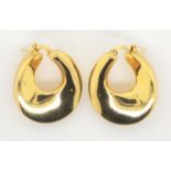 9ct yellow gold retro style earrings