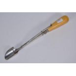 Victorian silver plate stilton scoop