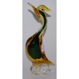 Murano glass standing bird figure