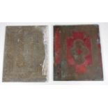 Two Antique Renaissance revival printing plates