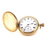 Elgin rolled gold hunter pocket watch