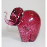 Wedgwood art glass elephant paperweight figure