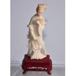 Vintage carved ivory figure of a lady