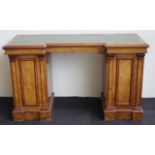 Antique walnut pedestal desk