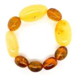 Honey & butterscotch Baltic amber beaded bracelet