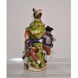 Antique German porcelain figural scent bottle