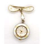 Silver & enamel nurses fob watch