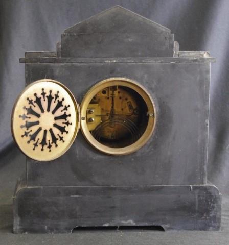 Good vintage slate architectural mantle clock - Image 3 of 4